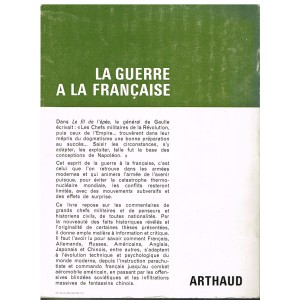 LIVRE LA GUERRE A LA FRANCAISE - RESUME