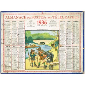 CALENDRIER ALMANACH 1936 LES JEUNES BOYS-SCOUTS