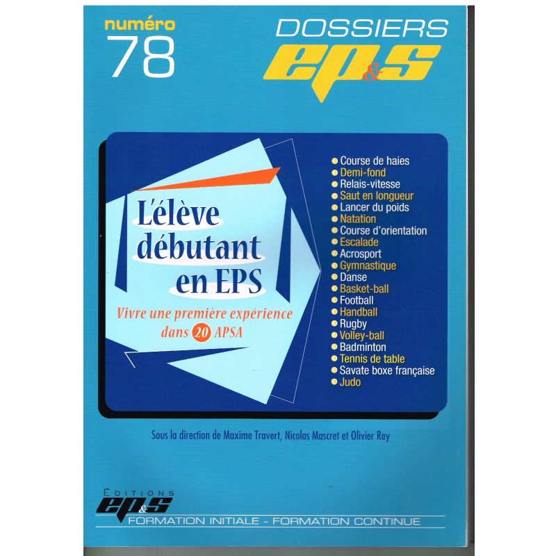 LIVRE DE SPORT : L'ELEVE DEBUTANT EN EPS