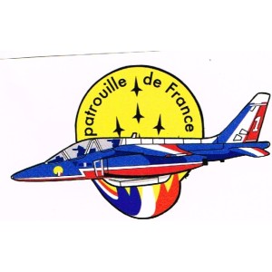 ADHESIF  PATROUILLE DE FRANCE ALPHA JET ET LOGO