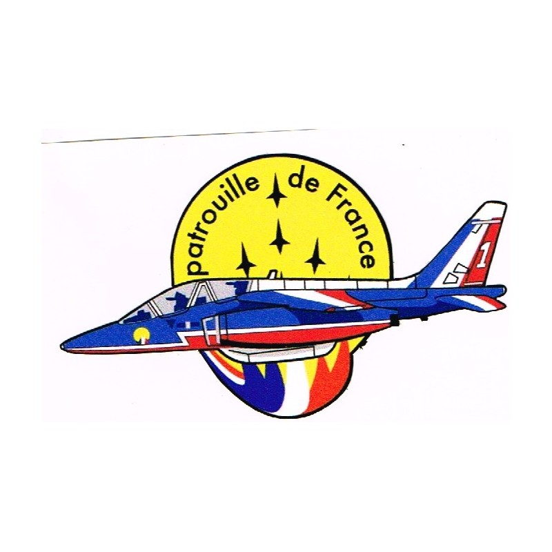 ADHESIF  PATROUILLE DE FRANCE ALPHA JET ET LOGO