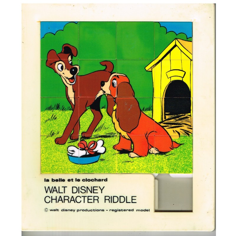 ANCIEN JEU TAQUIN LA BELLE ET LE CLOCHARD