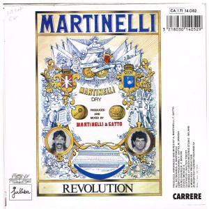 DISQUE PUBLICITAIRE MARTINELLI - VERSO