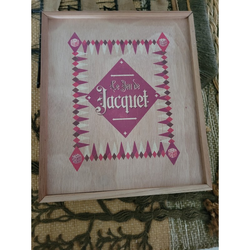 COFFRET EN BOIS  JEU DE JACQUET