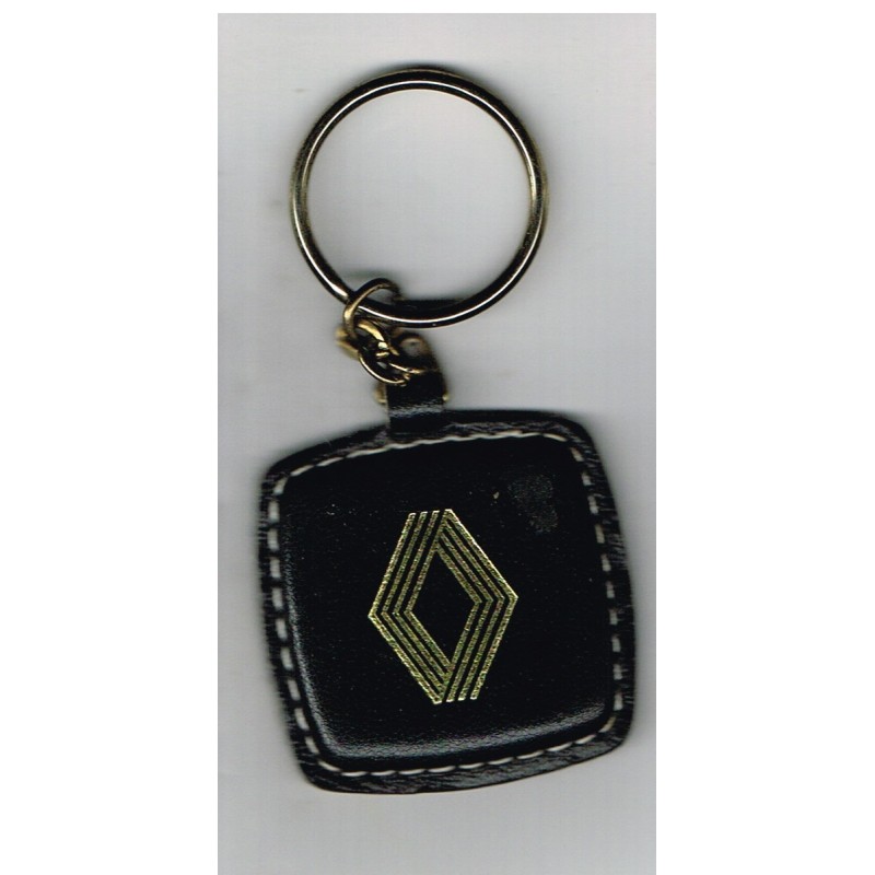 PORTE CLES RENAULT CARRE CUIR  AVEC LOGO RECTO
