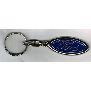 PORTE CLES FORD OVALE METAL EMAILLE - RECTO