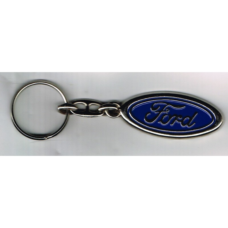 PORTE CLES FORD OVALE METAL EMAILLE - RECTO