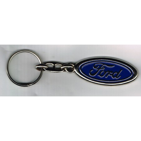 PORTE CLES FORD OVALE METAL EMAILLE - RECTO
