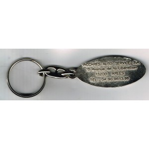 PORTE CLES FORD OVALE METAL EMAILLE - VERSO