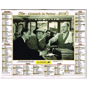 CALENDRIER 2002 FERNANDEL - RECTO