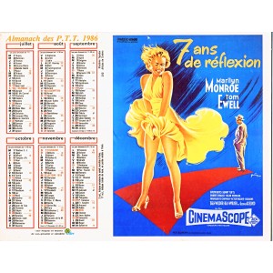 CALENDRIER 1986 MARILYN MONROE VERSO