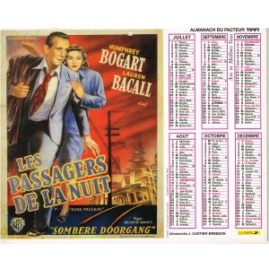 CALENDRIER 1991 - LES PASSAGERS DE LA NUIT VERSO