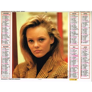 CALENDRIER  1991 VANNESSA  PARADIS RECTO