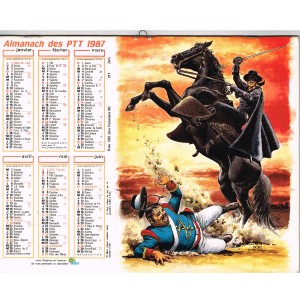 CALENDRIER 1987 ZORRO RECTO
