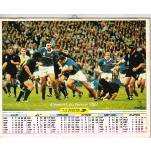CALENDRIER 2001 TOURNOI DES CINQ NATIONS 1999 - VERSO