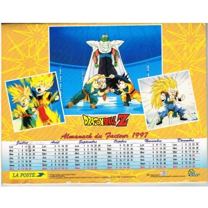 CALENDRIER  1997 DRAGONBALL Z - VERSO