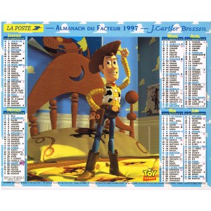 CALENDRIER 1997 TOY STORY - RECTO