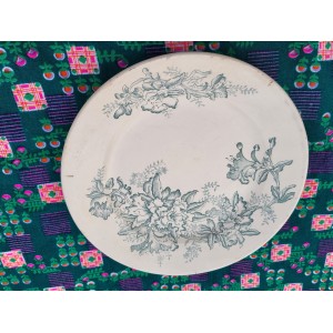 ASSIETTE VERTE FLOREAL -...
