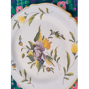 ASSIETTE DECOR FLORAL -...