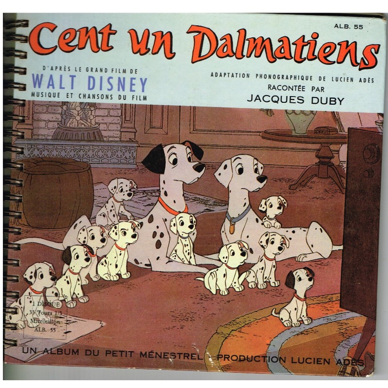 LIVRE-DISQUE 45 TOURS CENT UN DALMATIENS