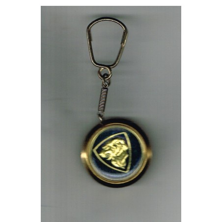 PORTE CLEF PEUGEOT LOGO TÊTE DE LION CERCLE OR - RECTO