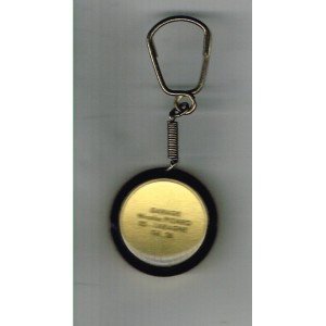 PORTE CLEF PEUGEOT LOGO TÊTE DE LION CERCLE OR - VERSO