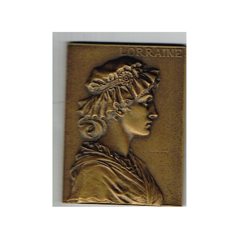 MEDAILLE LORRAINE bronze en relief ; recto