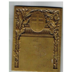 MEDAILLE LORRAINE bronze en relief : verso