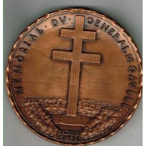 MEDAILLE MEMORIAL DU GENERAL DE GAULLE BRONZE - verso