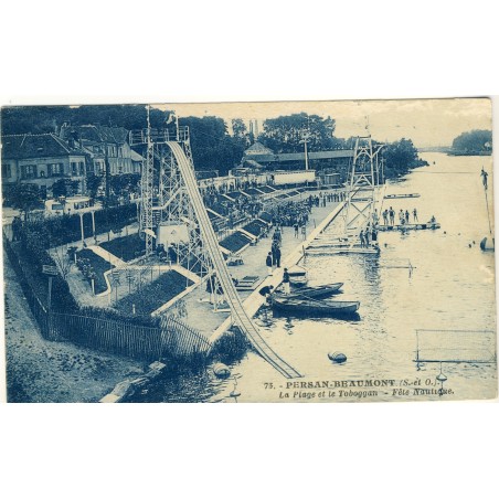 cp78-persan-beaumont-la-plage-et-le-toboggan