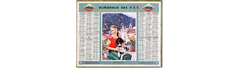 CALENDRIERS ANNEES 60