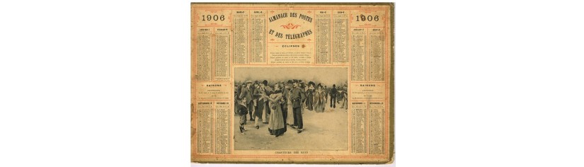 calendriers de 1900 à 1909